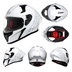 CYRIL Full Face Motorcycle Helmets for Adults Men & Women with Tinted and Clear Visor Meet Dot Approved