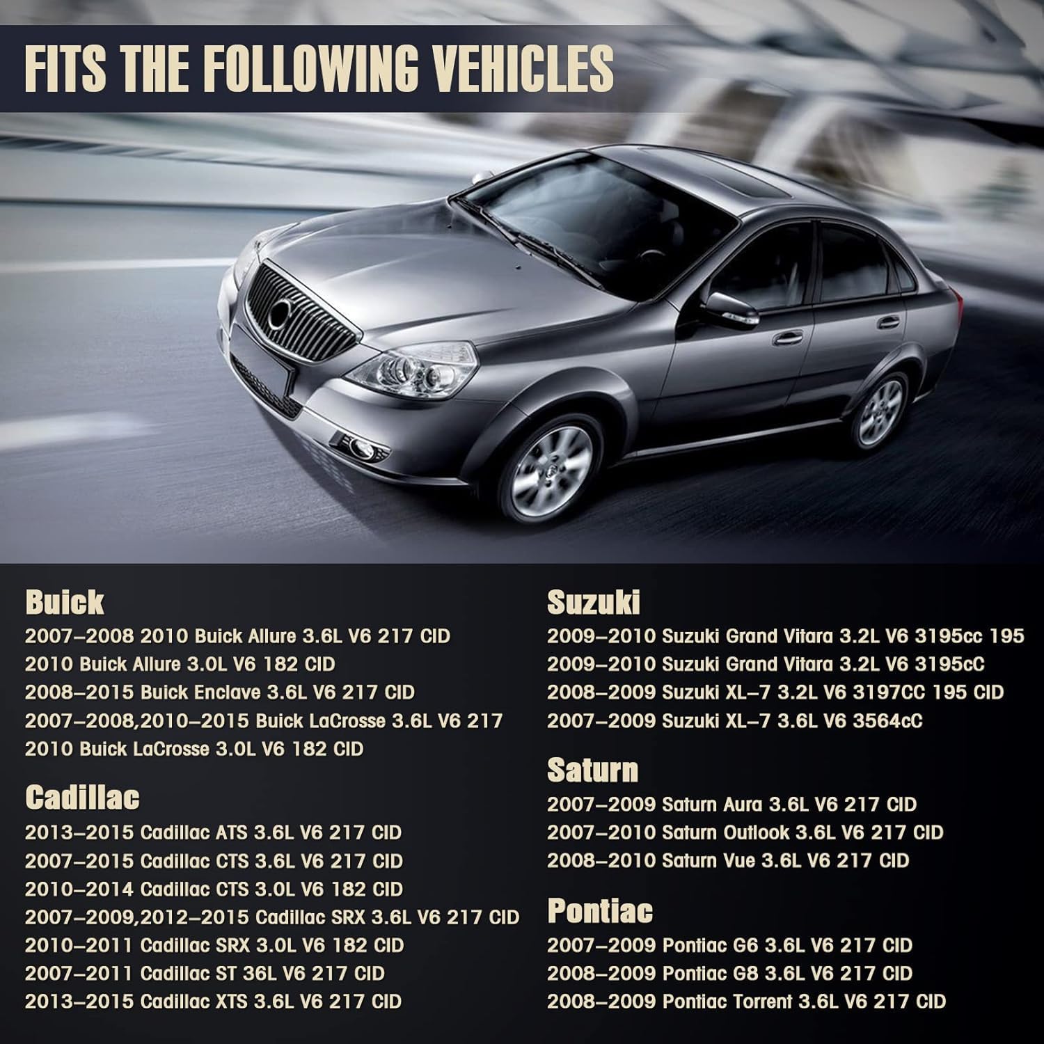 3.6 Timing Chain Kit w/Chain Guide Tensioner Sprocket for 2.8L 3.0L 3.6L Chevy Equinox Malibu Traverse GMC Acadia Cadillac CTS SRX Buick Enclave V6 Engine Engine Timing Set Replace # 9-0753S 9-0753sx