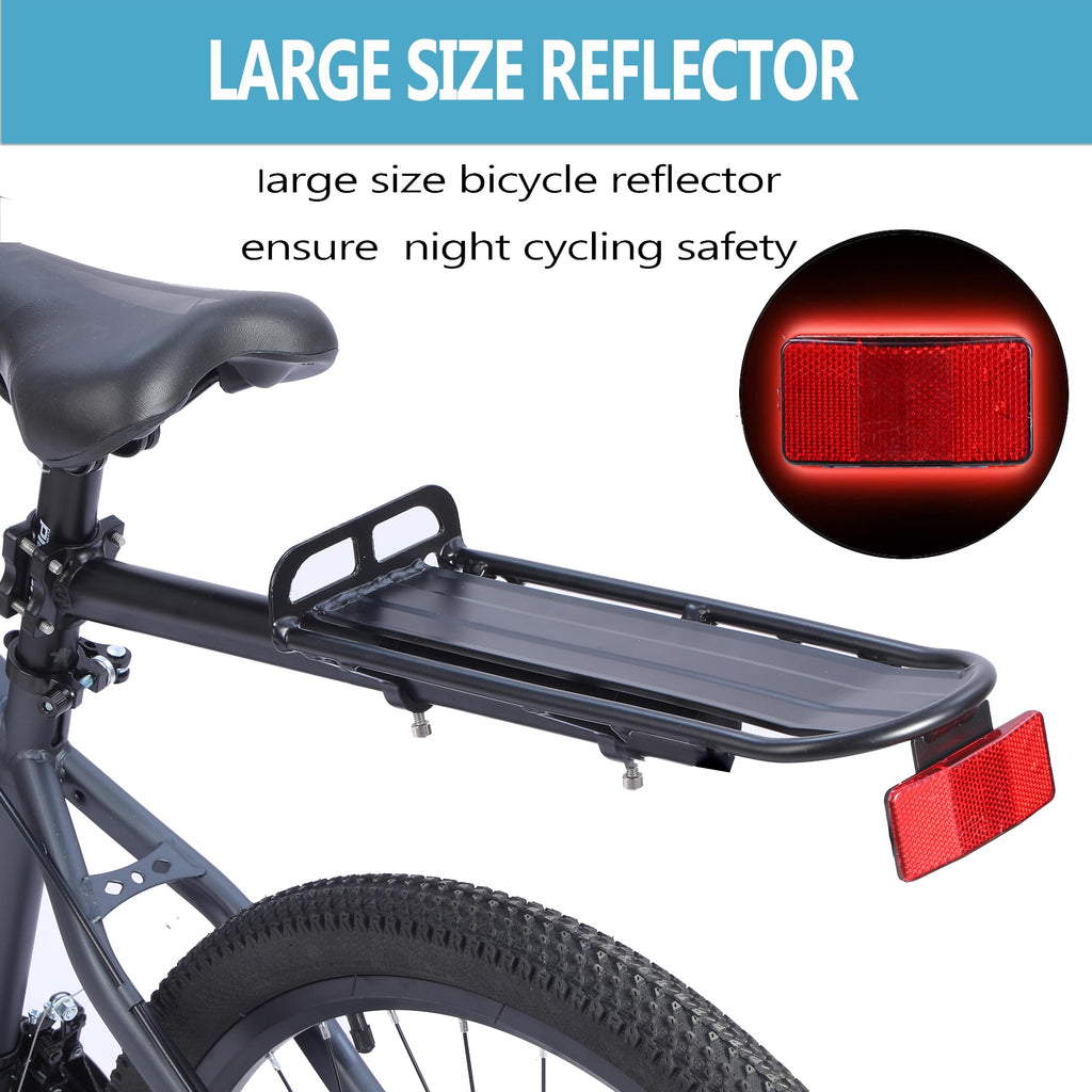 Rear Bike Rack,Bike Cargo Rack,Aluminum Alloy,Large Size Reflective,Retractable,Universal