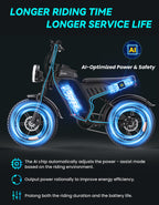 Bicicleta eléctrica DTTZH F6/F6S/F6PRO para adultos con NFC y desbloqueo por contraseña, 4000/2000/1500 W, 50/40/33 MPH, 60 V 30 Ah, 48 V 15/25 Ah, 160-96 km, motocicleta eléctrica todoterreno con neumáticos anchos de 20" 