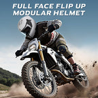 TRIANGLE Modular Motorcycle Helmets for Men Flip Up Full Face Helmet Dual Visor with Internal Sunshield DOT Approved
