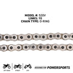NICHE Drive Sprocket Chain Combo for Yamaha Raptor 350 350SE Front 13 Rear 38 Tooth 520NZ Standard 98 Links