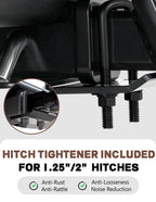 RokRack S One 1-Ebike Rack with Ramp, 100 lbs Capacity, Single Hitch Mount Electric Bike Rack, Fits up to 5" Fat Tire Width and 50" Wheelbase, Ebike Carrier Rack for 2" Receiver for Cars SUVs Vans RVs