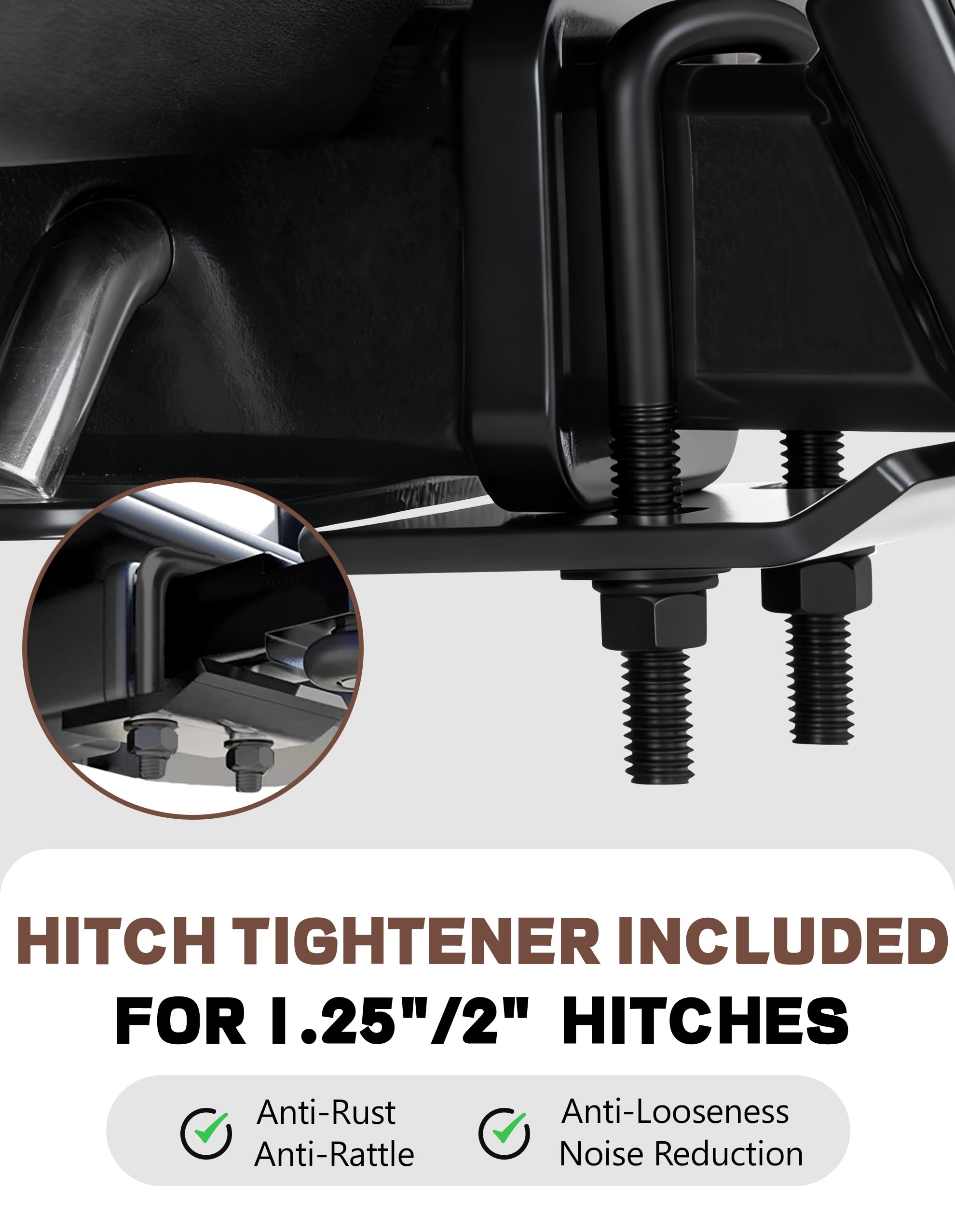 RokRack S One 1-Ebike Rack with Ramp, 100 lbs Capacity, Single Hitch Mount Electric Bike Rack, Fits up to 5" Fat Tire Width and 50" Wheelbase, Ebike Carrier Rack for 2" Receiver for Cars SUVs Vans RVs