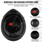 Full Face Motorcycle Helmet for Unisex-Adult Dirt Bike ATV Scooter Cruiser 3/4 Face Motocross Helmet Interchangeable Mouth Cover DOT Approved