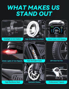 Bicicleta eléctrica DTTZH F6/F6S/F6PRO para adultos con NFC y desbloqueo por contraseña, 4000/2000/1500 W, 50/40/33 MPH, 60 V 30 Ah, 48 V 15/25 Ah, 160-96 km, motocicleta eléctrica todoterreno con neumáticos anchos de 20" 