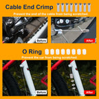 weideer Bicycle Brake Cable Shift Cable Bike Cable Housing Kit Bike Brake Cable Kit Bicycle Transmission Line for Bicycle Mountain Road Bike Repair
