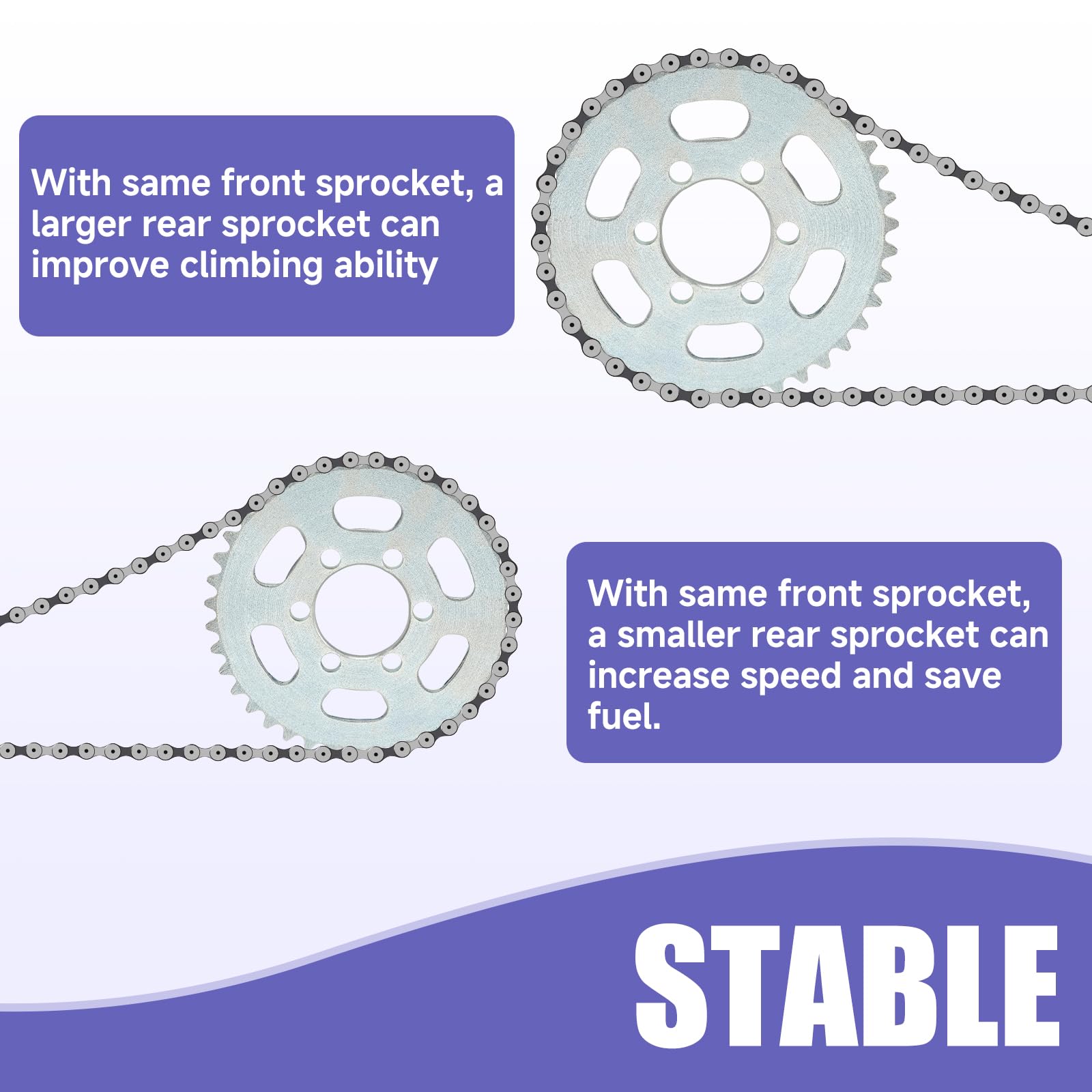 35 Chain Sprocket 40 Tooth Compatible with Coleman Mini Bike CT100U CC100X CK100 Baja DB30 TaoTao GK80 Monster Moto 80cc MBX10 MBX11 Predator 79cc 97cc 98cc 100cc 2.5hp Go Kart Parts