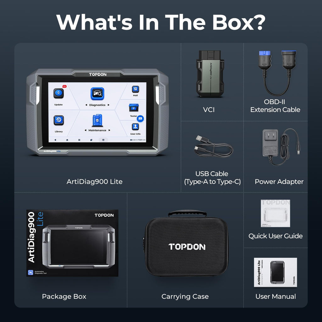 TOPDON Bidirectional Scan Tool, 2026 New ArtiDiag900 Lite Automotive Diagnostic Tool for Full System, Scanner for Car with Active Test, 8 Reset, Wireless OBD2 Scanner Diagnostic Tool for All Vehicles