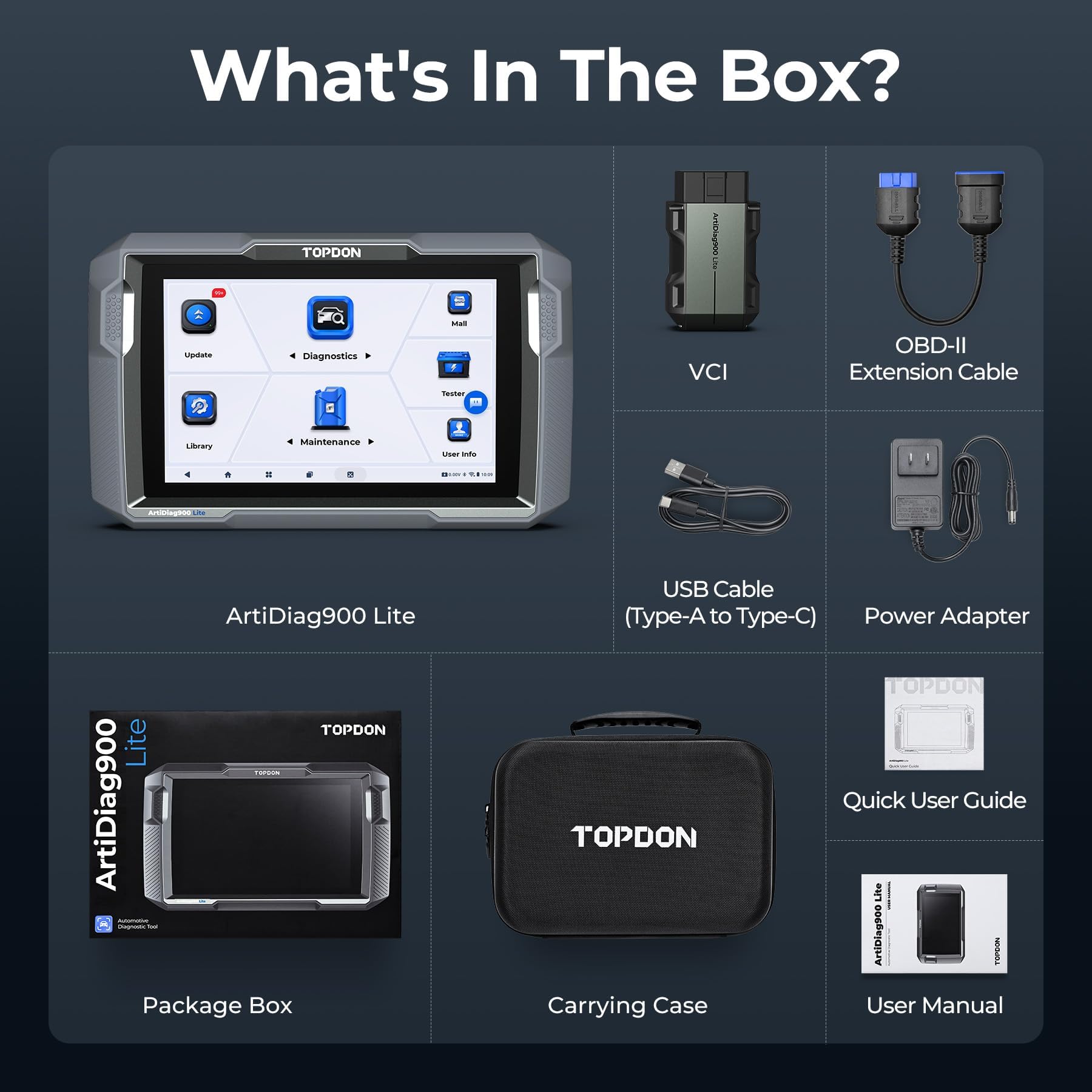 TOPDON Bidirectional Scan Tool, 2026 New ArtiDiag900 Lite Automotive Diagnostic Tool for Full System, Scanner for Car with Active Test, 8 Reset, Wireless OBD2 Scanner Diagnostic Tool for All Vehicles
