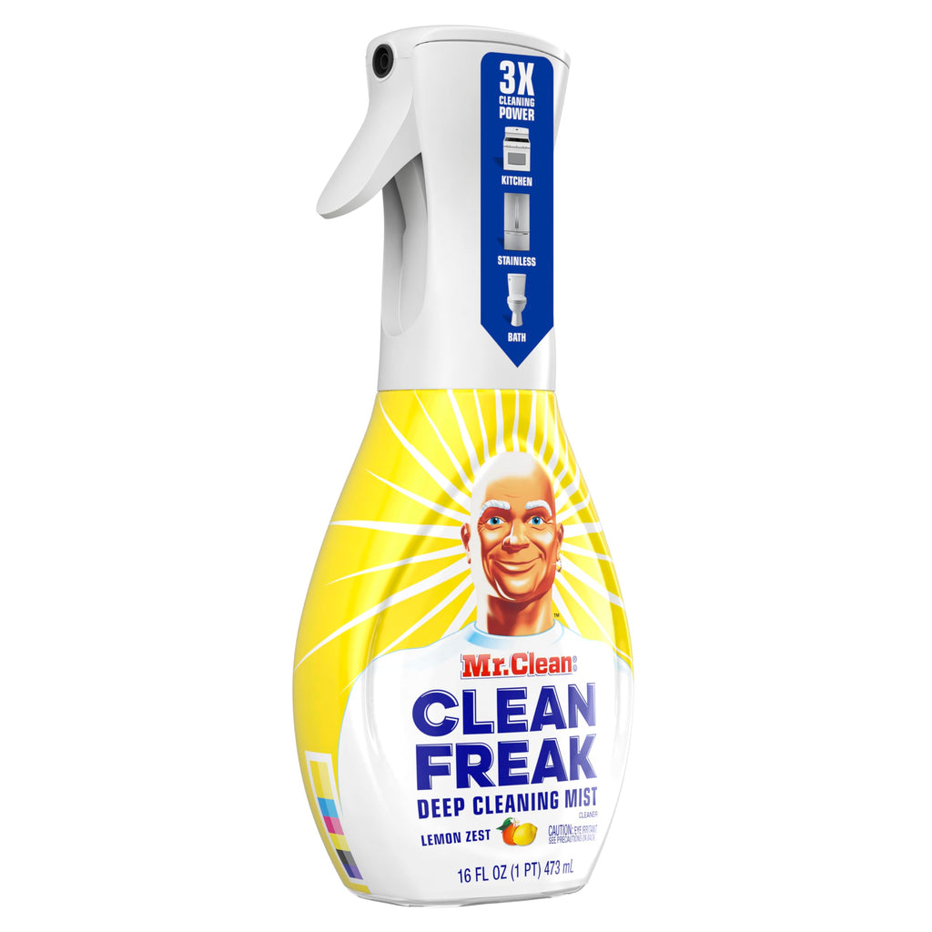Mr. Clean Clean Freak Multi Surface Cleaning Spray, Deep Cleaning Mist Starter Kit and Refill Bundle, Unstopables Fresh Scent, 64 fl oz