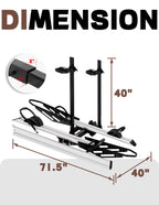 RokRack S One 1-Ebike Rack with Ramp, 100 lbs Capacity, Single Hitch Mount Electric Bike Rack, Fits up to 5" Fat Tire Width and 50" Wheelbase, Ebike Carrier Rack for 2" Receiver for Cars SUVs Vans RVs