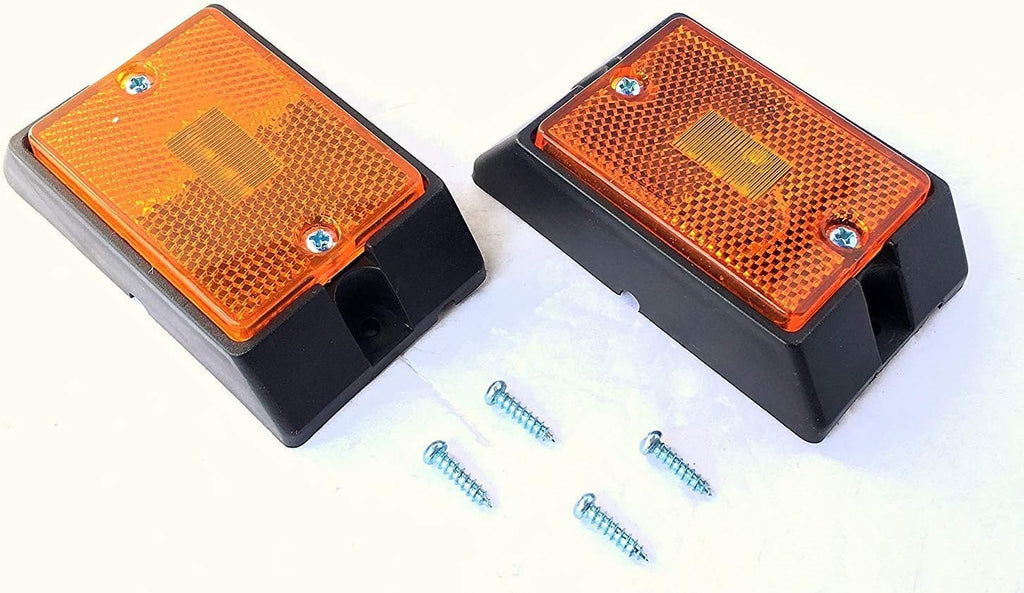 MAXXHAUL 51018 Oval Reflectors 4 Red and 4 Amber Self Adhesive or Drill Mount-DOT 8 pack for Trucks RV's Campers Bike Racks Cargo Carriers 4-3/8 inch x 2 inch x 1/4 inch