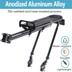 Rear Bike Rack,Bike Cargo Rack,Aluminum Alloy,Large Size Reflective,Retractable,Universal