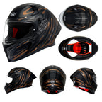 CYRIL Full Face Motorcycle Helmets for Adults Men & Women with Tinted and Clear Visor Meet Dot Approved