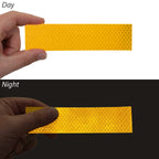 SmartSign 1.2 x 6 inch Red Reflective Strips - Pack of 4, Premium 3M Diamond Grade Reflective Stickers for Night Safety/Backpacks/Bicycles/Vehicles, Hi-Tack Adhesive, Made in USA