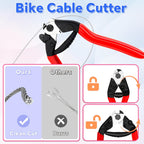 101Pcs Bike Brake Cable Kit with Stainless Steel Wire Cutter, Including Brake and Shifter Cable, Cable End Caps, O-Rings, C-Clips Clamps, Rubber Sleeve and V Brake Guide Inside