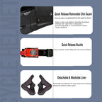 Full Face Motorcycle Helmet for Unisex-Adult Dirt Bike ATV Scooter Cruiser 3/4 Face Motocross Helmet Interchangeable Mouth Cover DOT Approved