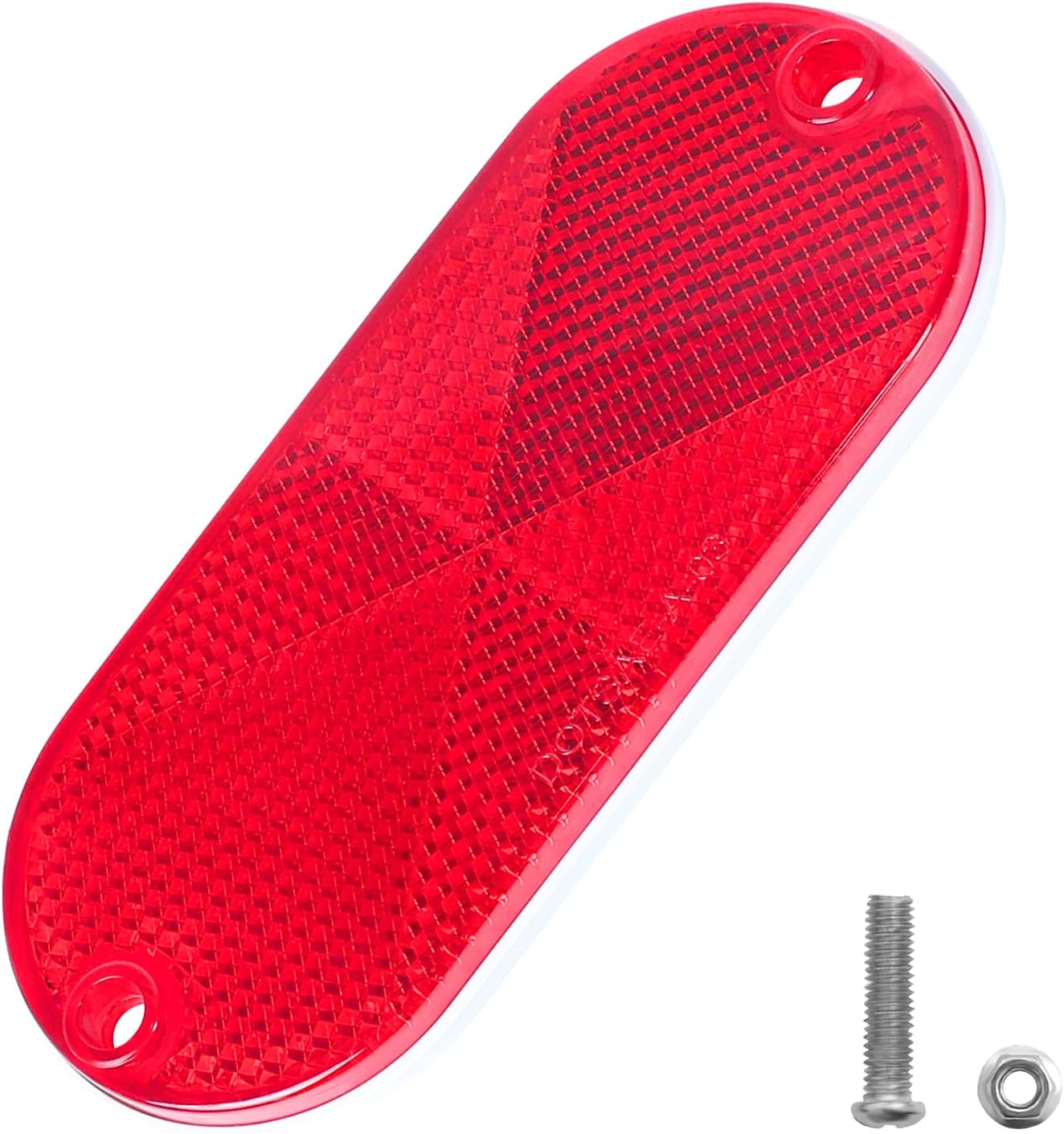 10 Pack 4.5 Inch Red Screw on Reflectors, DOT SAE Approval Road Safety Fence Gate Posts Rear Reflectors for Mailboxes Driveway Trailer Caravan Tunnels Truck Tractor Boat Lorry Motorcycle