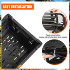 YEEGO DIRECT Bike Basket Rear, Folding Large Capacity Rear Bike Baskets, Collapsible Bicycle Storage Bike Milk Crate Rear Rack,Waterproof Cover for Shopping,Outings,Pets E-Bike Accessories (Black)