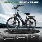 Peak 1000W Electric Bike for Adults, 75 Miles PAS Range, 48V 10.4Ah Removable Battery E Bikes, 26" Fat Tire Electric Bicycles, 28 MPH 7-Speed Commuter Ebike, UL2849 Certified, Max 330LBS