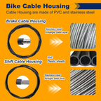 weideer Bicycle Brake Cable Shift Cable Bike Cable Housing Kit Bike Brake Cable Kit Bicycle Transmission Line for Bicycle Mountain Road Bike Repair