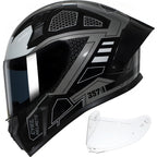 CYRIL Full Face Motorcycle Helmets for Adults Men & Women with Tinted and Clear Visor Meet Dot Approved