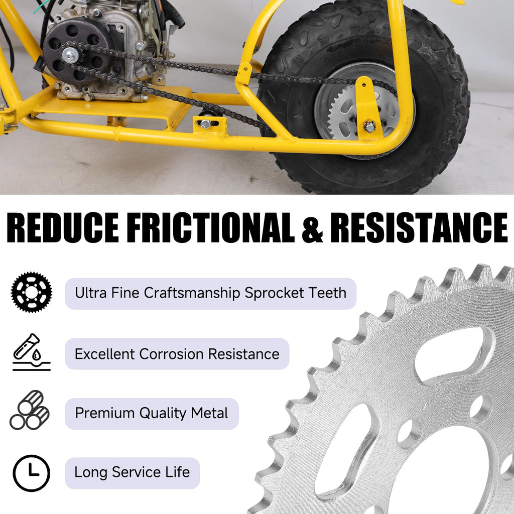 35 Chain Sprocket 40 Tooth Compatible with Coleman Mini Bike CT100U CC100X CK100 Baja DB30 TaoTao GK80 Monster Moto 80cc MBX10 MBX11 Predator 79cc 97cc 98cc 100cc 2.5hp Go Kart Parts