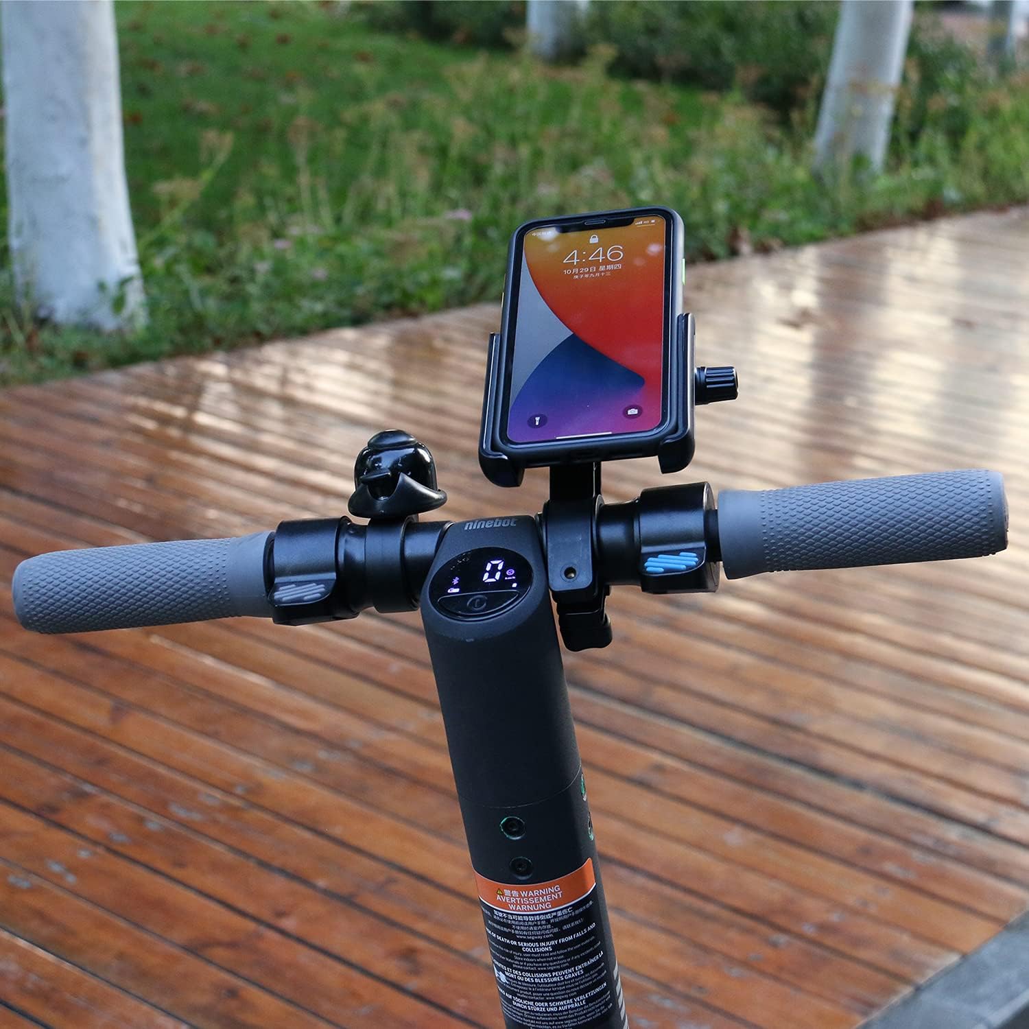 Segway Ninebot Phone Mount, Adjustable Electric Scooter eMoped Bicycle Handlebar Phone Holder, Fits Any 4-6.5 inches Cellphone, Compatible with MAX G3, MAX G2, F Series, E Series