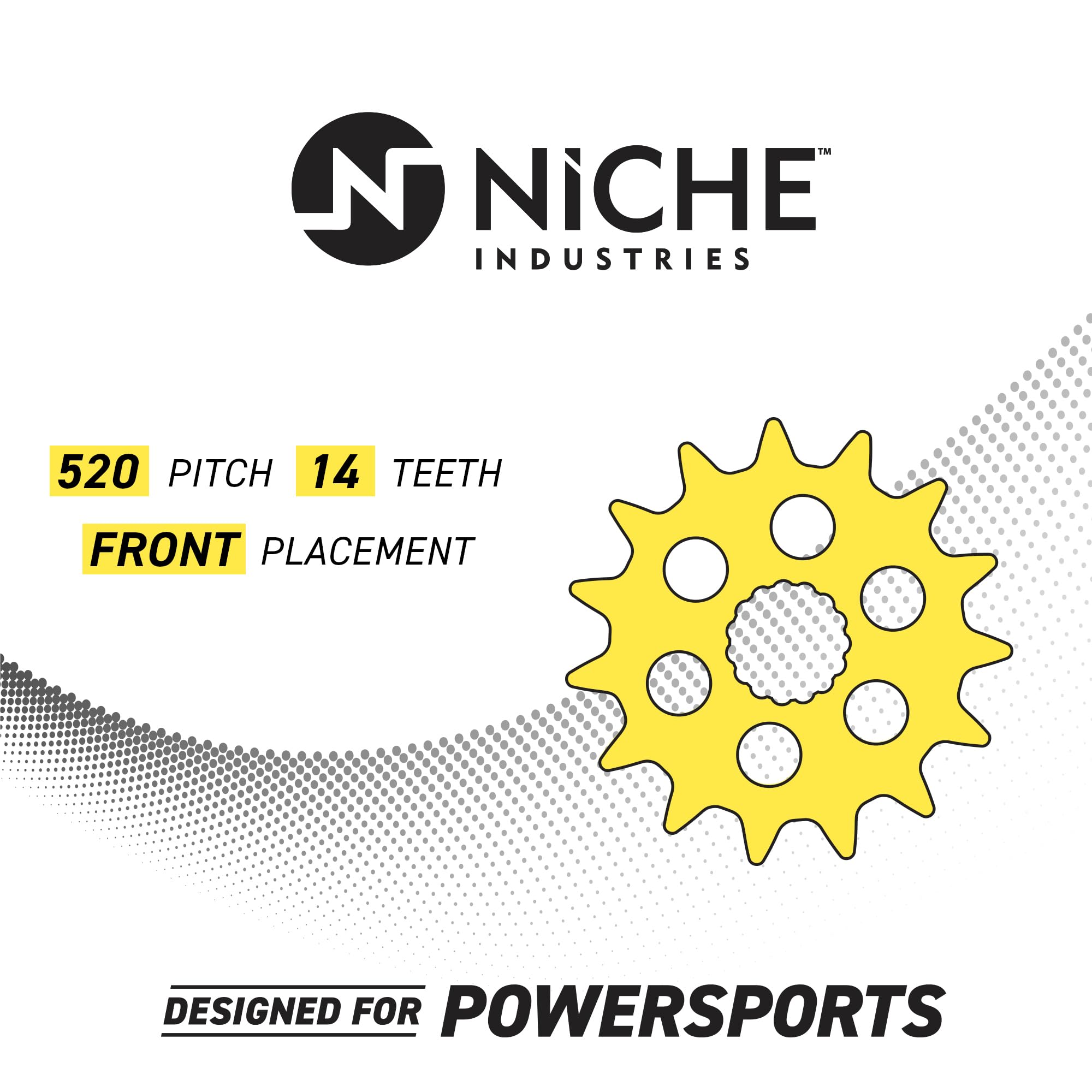 NICHE Drive Sprocket Chain Combo for Yamaha YFZ450 YFZ450SE Front 14 Rear 38 Tooth 520V-X X-Ring 98 Links