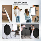 NEEWER 43 Inch/110 Centimeter Light Reflector Diffuser 5 in 1 Collapsible Multi Disc with Bag - Translucent, Silver, Gold, White, and Black for Studio Photography Lighting Outdoor