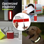 SmartSign 1.2 x 6 inch Red Reflective Strips - Pack of 4, Premium 3M Diamond Grade Reflective Stickers for Night Safety/Backpacks/Bicycles/Vehicles, Hi-Tack Adhesive, Made in USA