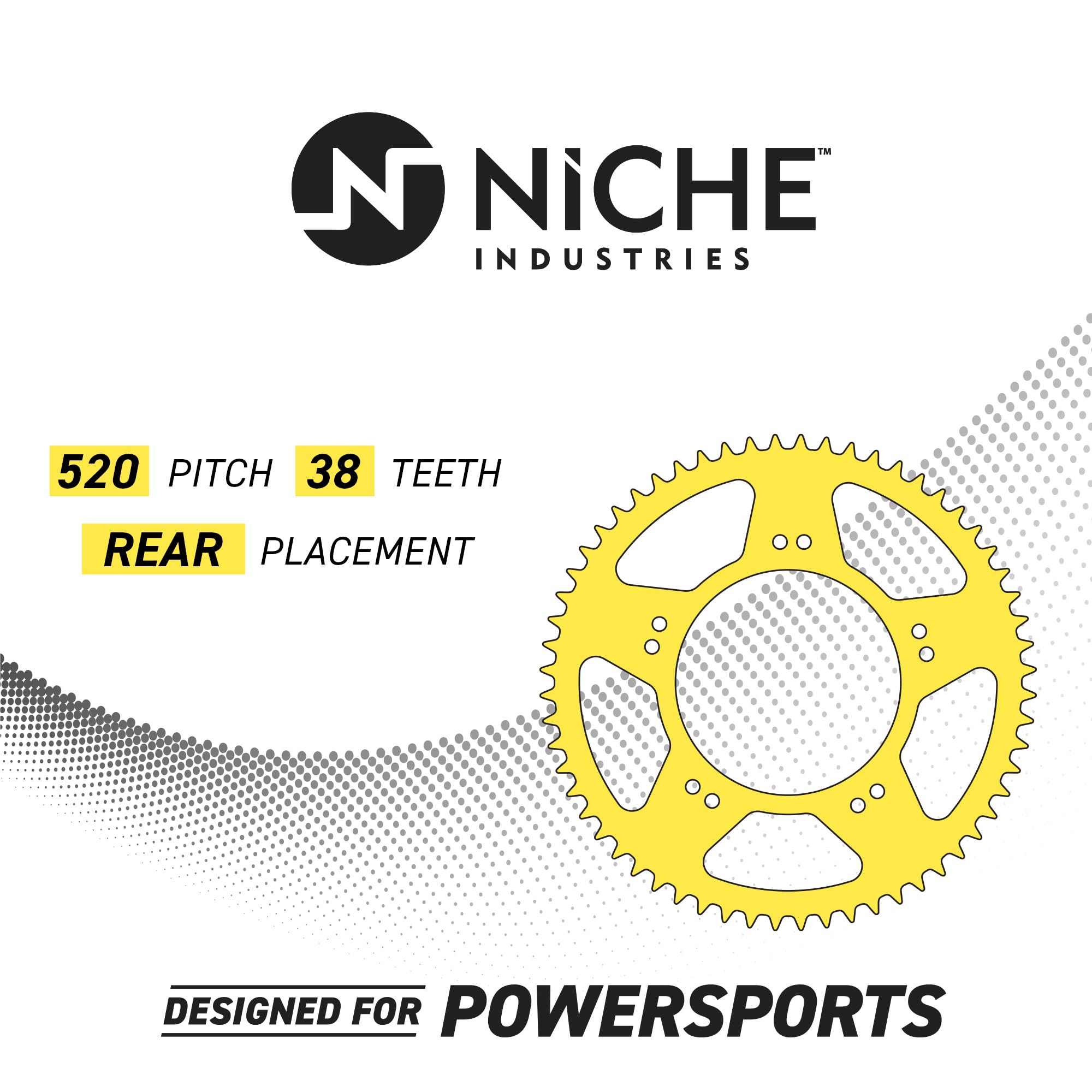 NICHE Drive Sprocket Chain Combo for Yamaha Raptor 350 350SE Front 13 Rear 38 Tooth 520NZ Standard 98 Links