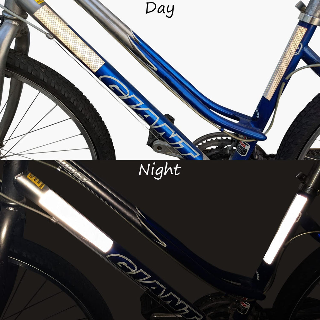 SmartSign 1.2 x 6 inch Red Reflective Strips - Pack of 4, Premium 3M Diamond Grade Reflective Stickers for Night Safety/Backpacks/Bicycles/Vehicles, Hi-Tack Adhesive, Made in USA