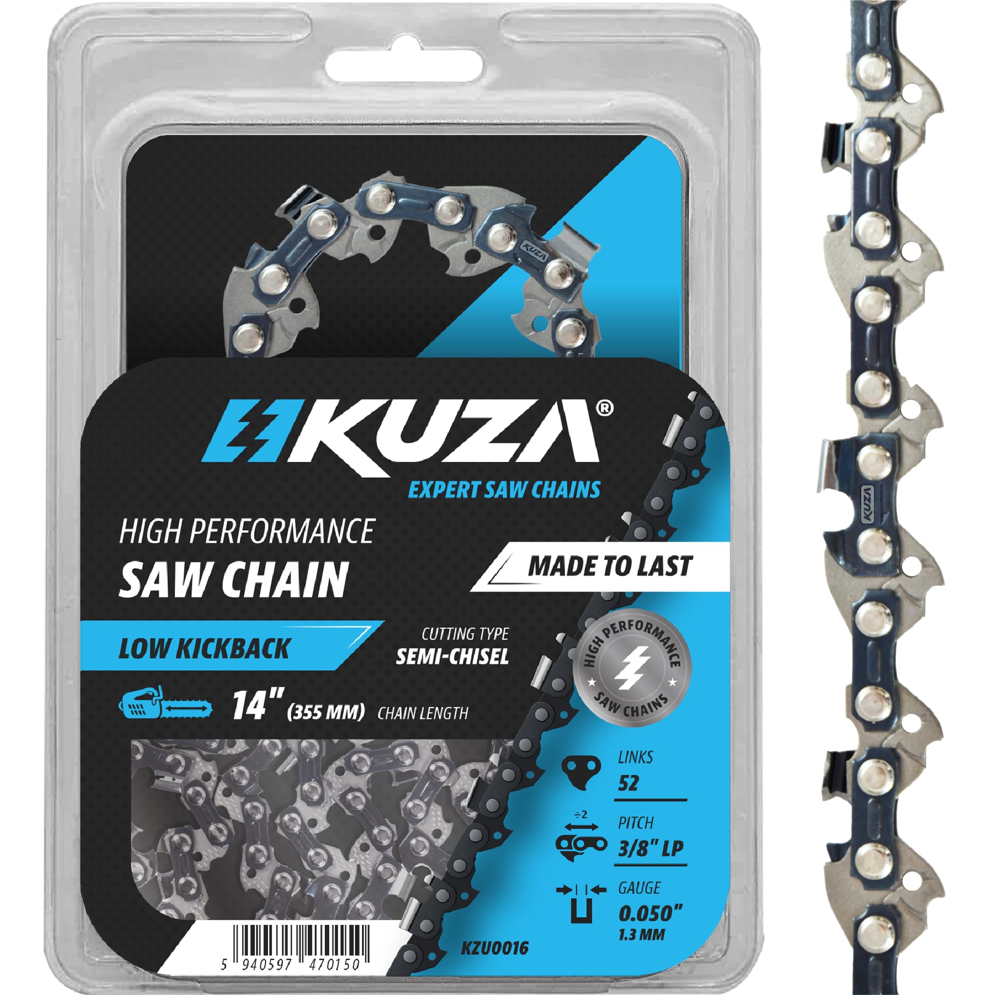 Premium 20 Inch Chainsaw Chain 3/8" Pitch .063" Gauge 72 DL - Fits Husqvarna 480, 465 (Rancher), 570XP, 575XP, 576XP, STIHL and More - 203ATMD009, 75LPX072G, 75EXL072G, 75EXJ072G (3 Chains)