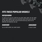 Premium 20 Inch Chainsaw Chain 3/8" Pitch .063" Gauge 72 DL - Fits Husqvarna 480, 465 (Rancher), 570XP, 575XP, 576XP, STIHL and More - 203ATMD009, 75LPX072G, 75EXL072G, 75EXJ072G (3 Chains)