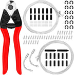 101Pcs Bike Brake Cable Kit with Stainless Steel Wire Cutter, Including Brake and Shifter Cable, Cable End Caps, O-Rings, C-Clips Clamps, Rubber Sleeve and V Brake Guide Inside