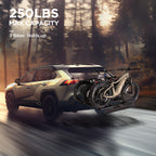 RokRack S One 1-Ebike Rack with Ramp, 100 lbs Capacity, Single Hitch Mount Electric Bike Rack, Fits up to 5" Fat Tire Width and 50" Wheelbase, Ebike Carrier Rack for 2" Receiver for Cars SUVs Vans RVs