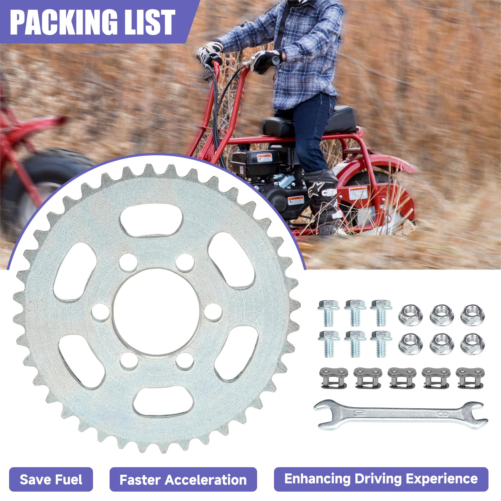 35 Chain Sprocket 40 Tooth Compatible with Coleman Mini Bike CT100U CC100X CK100 Baja DB30 TaoTao GK80 Monster Moto 80cc MBX10 MBX11 Predator 79cc 97cc 98cc 100cc 2.5hp Go Kart Parts