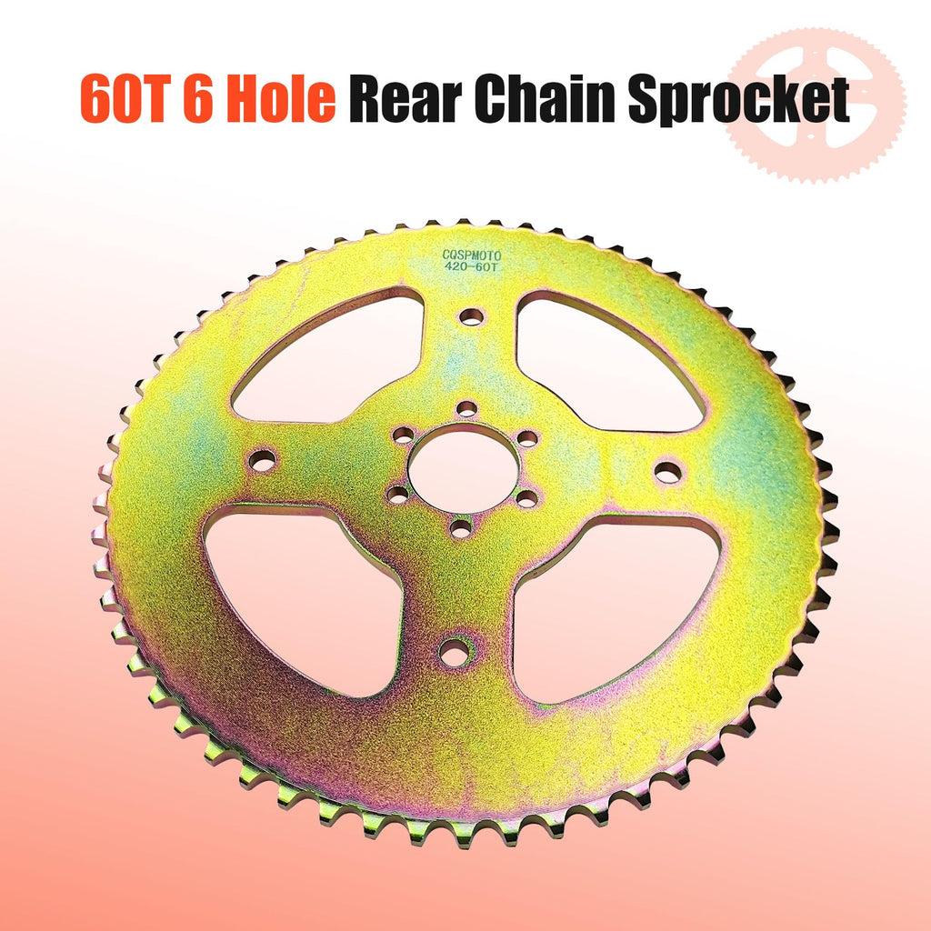 40T High Speed Rear Chain 6 Hole Sprocket # 40 41 420 Sprocket for Coleman CT100U CC100X Mega Moto MMB80 105 Baja Doodle Bug DB30 Motovox MBX10 Mini Bike Sprocket Parts (37mm Bore)