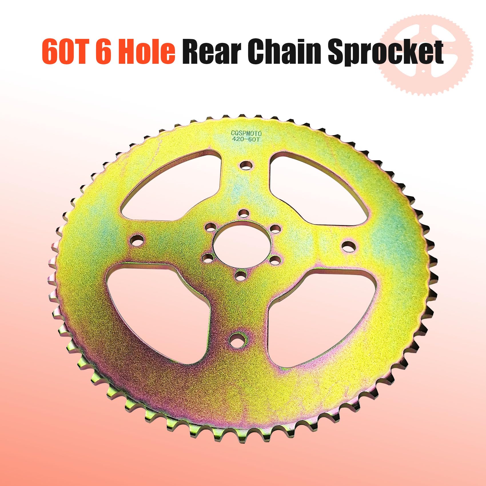 40T High Speed Rear Chain 6 Hole Sprocket # 40 41 420 Sprocket for Coleman CT100U CC100X Mega Moto MMB80 105 Baja Doodle Bug DB30 Motovox MBX10 Mini Bike Sprocket Parts (37mm Bore)