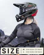 OutdoorMaster Full Face Mountain Bike Helmet for Men & Women-Two Removable Chin Pad Mountain Bike Helmet Grizzly, Ventilation Lightweight Racing Downhill DH BMX MTB Helmet