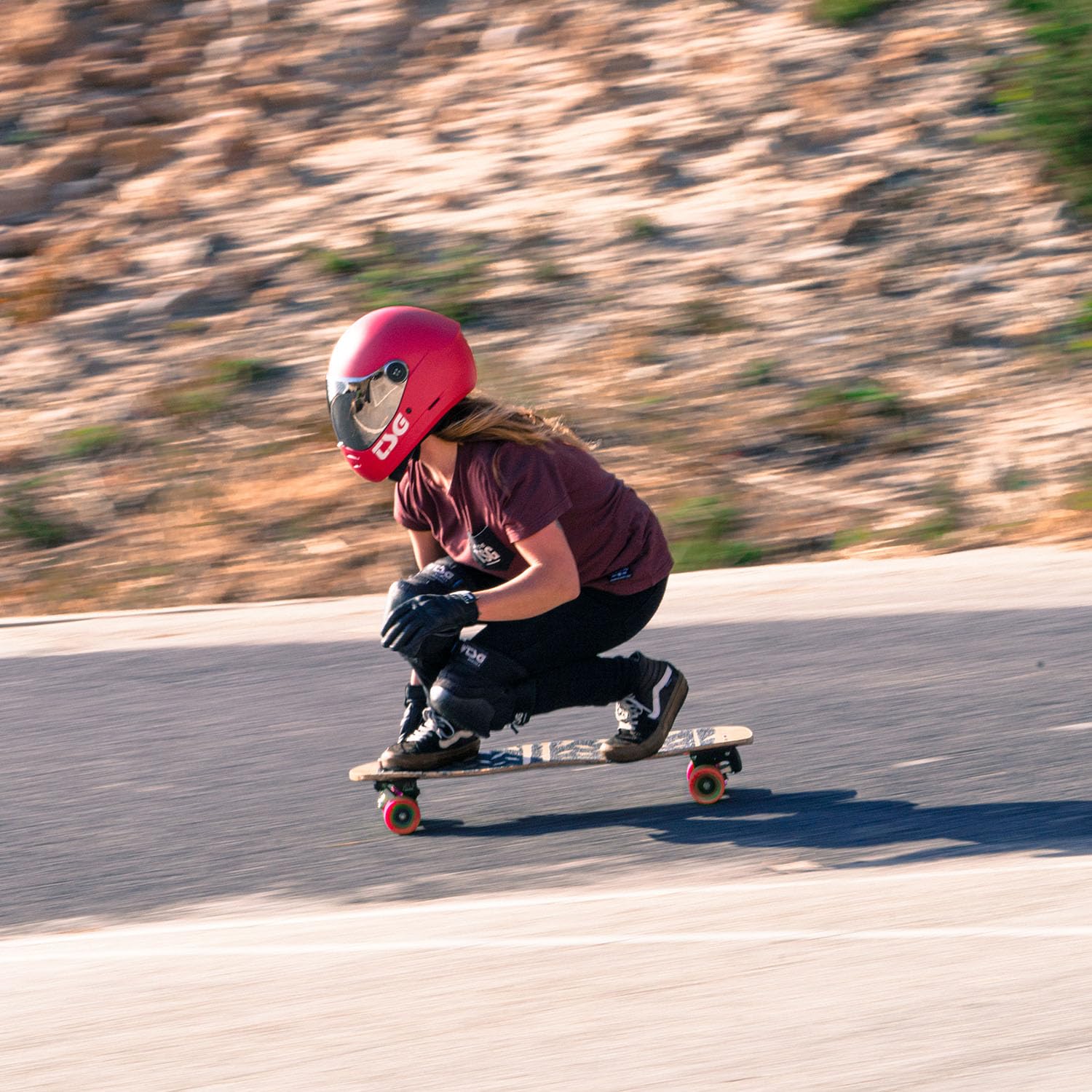 TSG - Pass 2.0 Full-face Premium Helmet w/Two Visors | Downhill Skateboarding, E-Skating, E-Onewheeling, Longboarding | Nose Ports, Air Flow Channels, Ear Slots, Adjustable Cheek Pads | ABS Hardshell