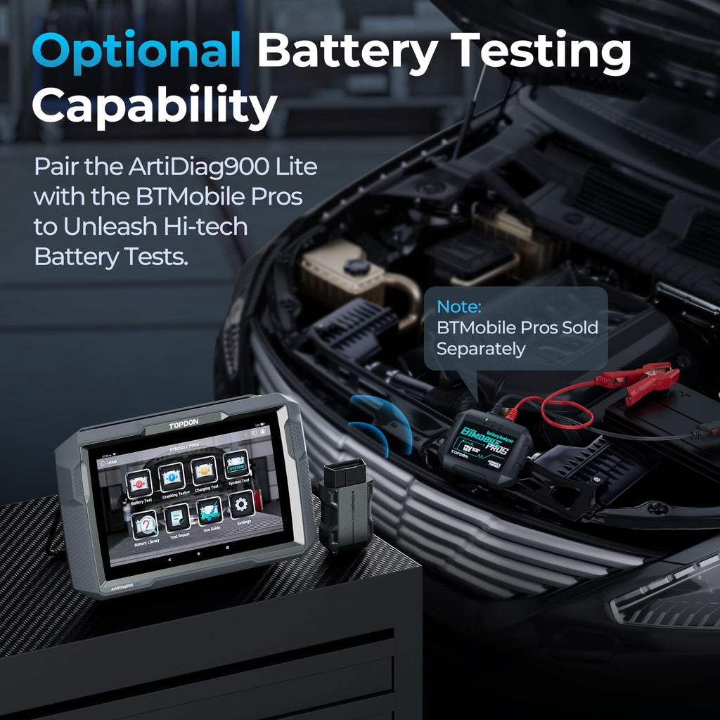 TOPDON Bidirectional Scan Tool, 2026 New ArtiDiag900 Lite Automotive Diagnostic Tool for Full System, Scanner for Car with Active Test, 8 Reset, Wireless OBD2 Scanner Diagnostic Tool for All Vehicles