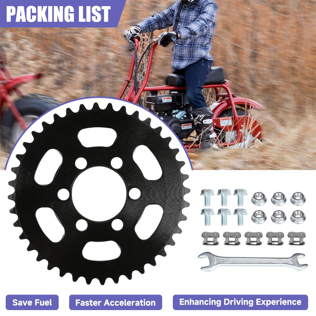 35 Chain Sprocket 40 Tooth Compatible with Coleman Mini Bike CT100U CC100X CK100 Baja DB30 TaoTao GK80 Monster Moto 80cc MBX10 MBX11 Predator 79cc 97cc 98cc 100cc 2.5hp Go Kart Parts