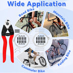 101Pcs Bike Brake Cable Kit with Stainless Steel Wire Cutter, Including Brake and Shifter Cable, Cable End Caps, O-Rings, C-Clips Clamps, Rubber Sleeve and V Brake Guide Inside