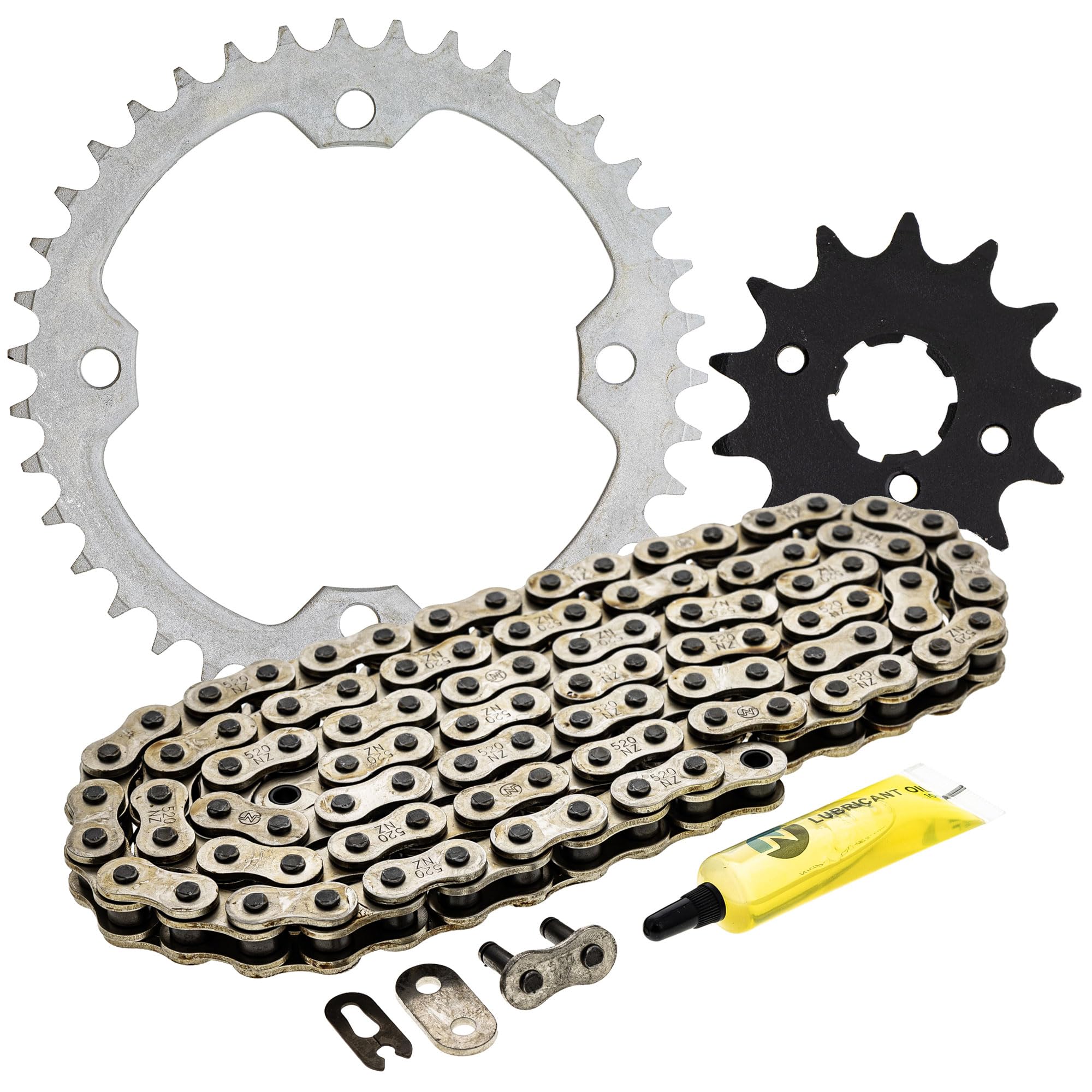 NICHE Drive Sprocket Chain Combo for Yamaha Raptor 350 350SE Front 13 Rear 38 Tooth 520NZ Standard 98 Links