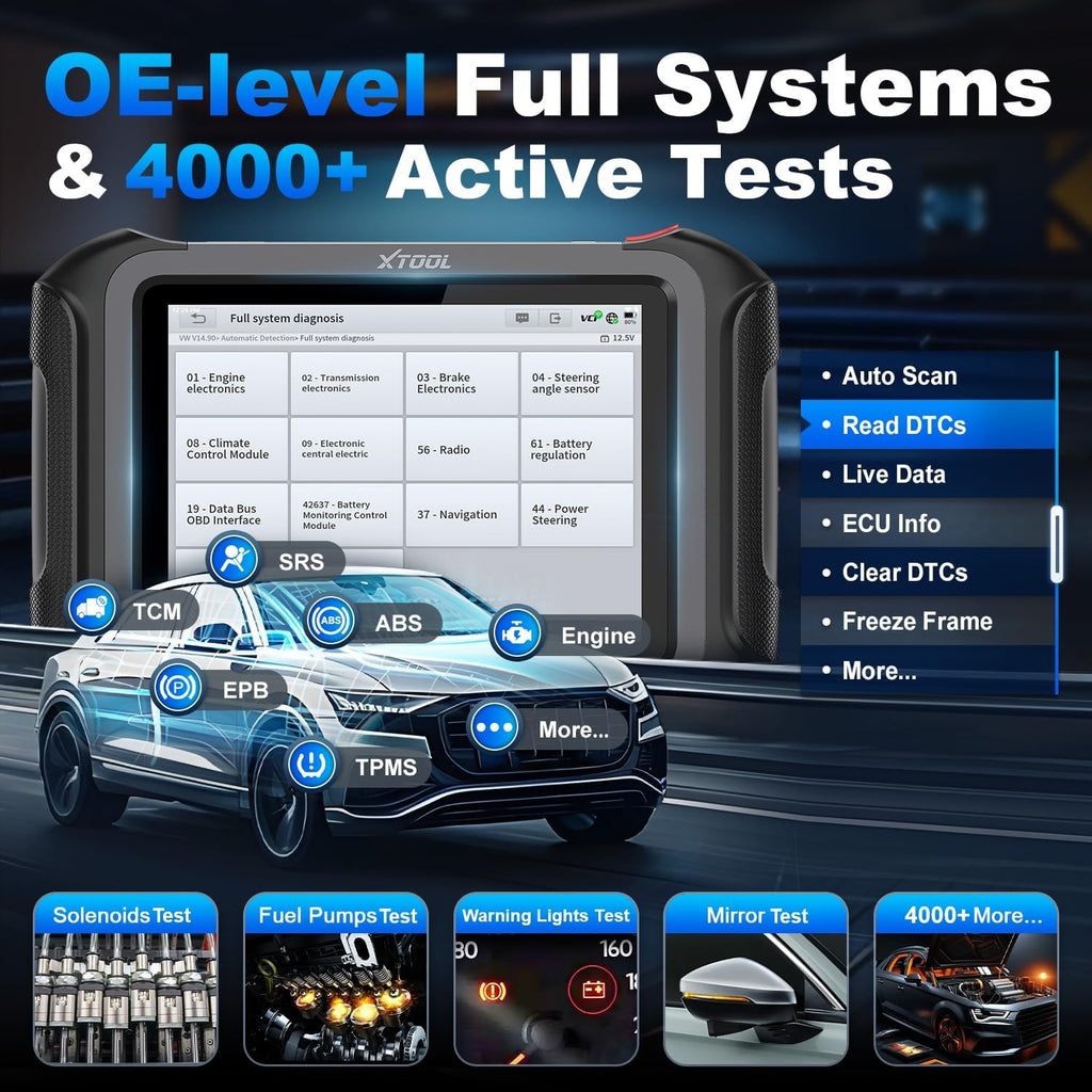 XTOOL Scanner D9S PRO, ECU Pr0gramming/C0ding OBD2 Scanner, Wireless Bidirectional scan Tool, High-End with Topology, 45+ Resets, Full System, PMI, FCA/CAN FD/DoIP, 3-Yr Update