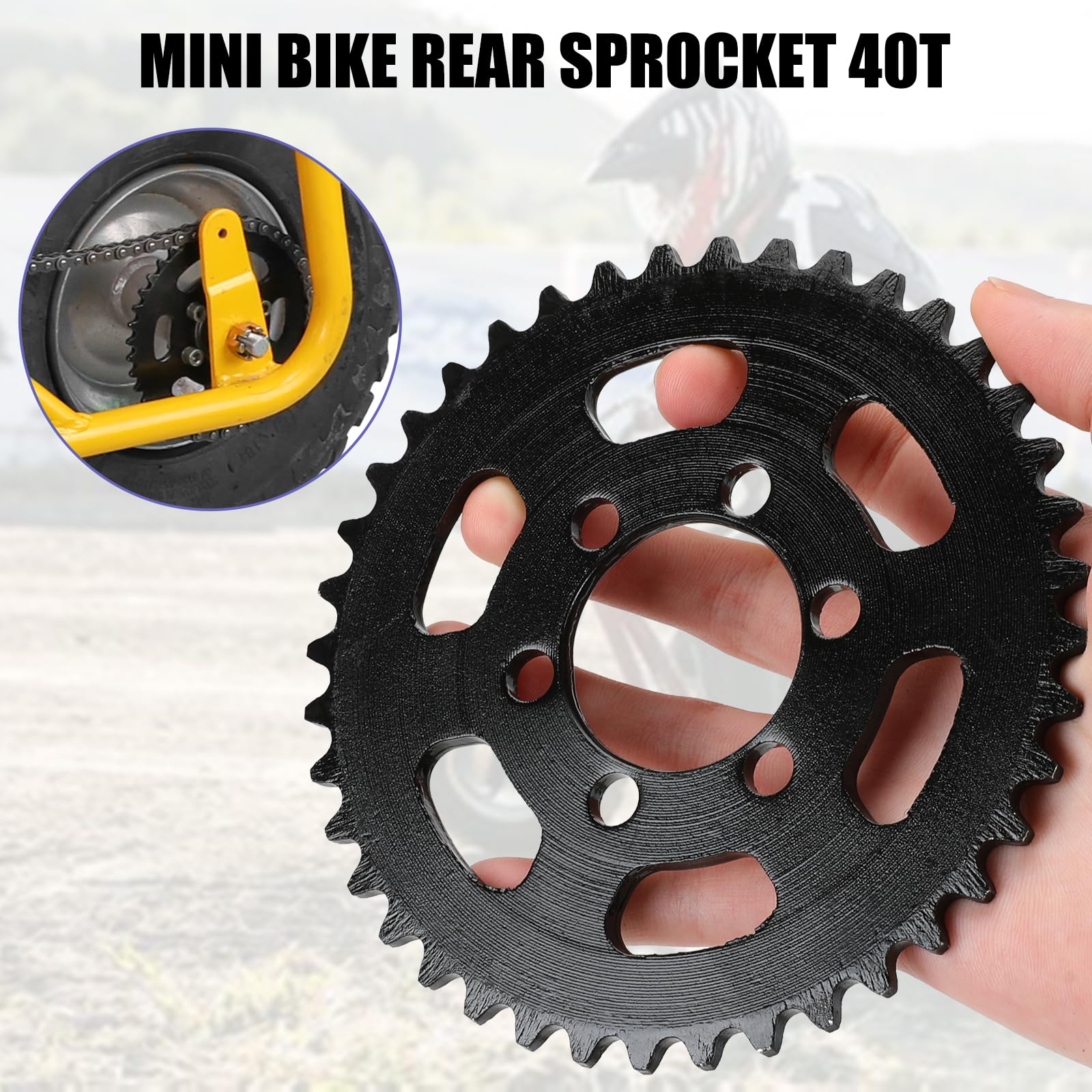 35 Chain Sprocket 40 Tooth Compatible with Coleman Mini Bike CT100U CC100X CK100 Baja DB30 TaoTao GK80 Monster Moto 80cc MBX10 MBX11 Predator 79cc 97cc 98cc 100cc 2.5hp Go Kart Parts