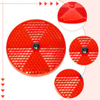 Tallew 10 Pack Front Round Reflector for Driveway Fence Gate Posts Trailers Safety Automobiles Boats Mailboxes Reflector with Center Mounting Hole(White)